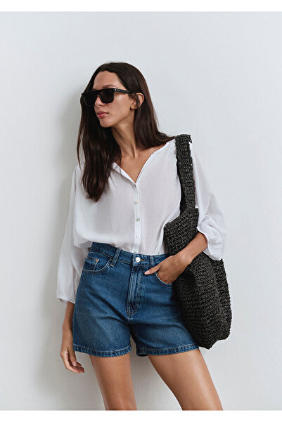 Mavi Verna 90s Σκούρο Μπλε Τζιν Σορτς 1410059-89748