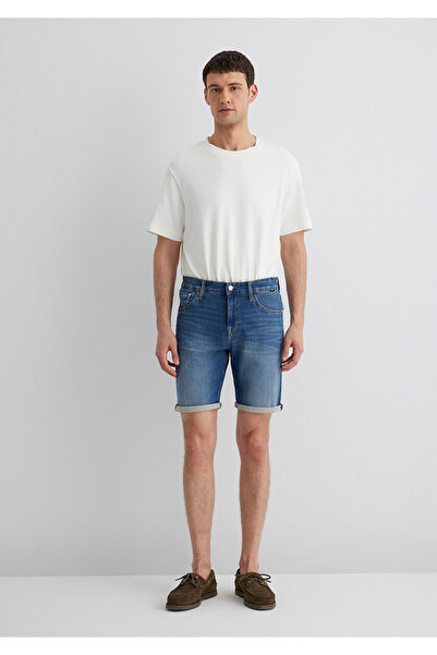 Mavi Brian Sporty Dark Blue Jean Shorts 0418490389