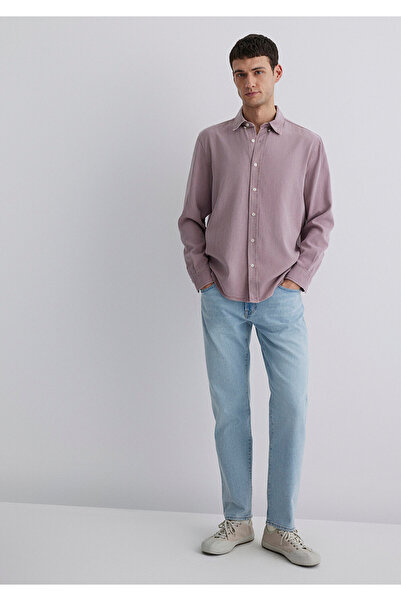 Mavi Linen Blend Pink Tencel Tm Lyocell Shirt Regular Fit / Regular Cut 0211482-89596