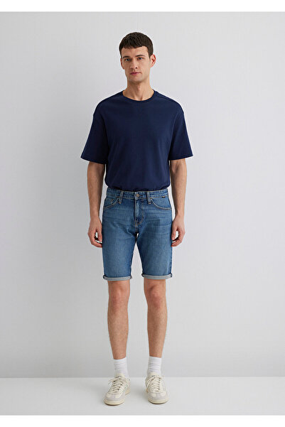 Mavi Tim Street Shaded Indigo Blue Jean Shorts 0428487143