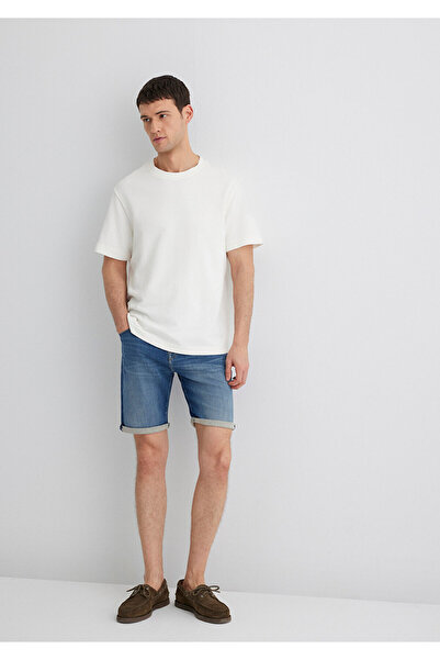 Mavi Brian Sporty Dark Blue Jean Shorts 0418490389