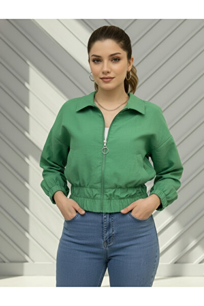 MQ Women's short zip-up jacket with low shoulders