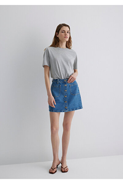 Mavi Fusta Jeans Silvana Gold Premium Indigo Blue 1310404 -89219