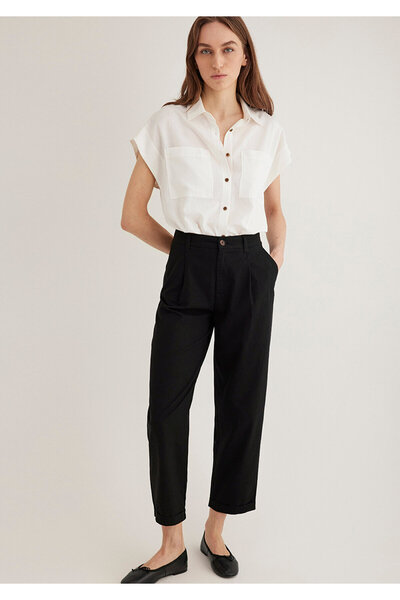 Mavi Linen Blended Ecru Shirt Loose Fit / Loose Relaxed Cut 1211090 -70057