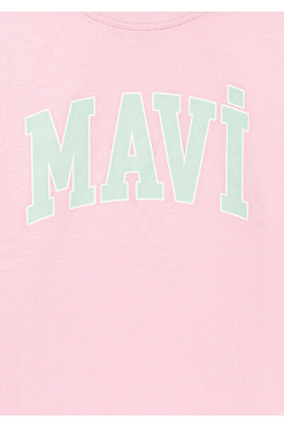 Mavi Koszulka z nadrukiem z logo w kolorze różowym, regularny krój / normalny krój 7610109-86953