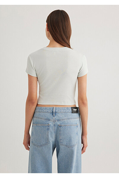 Mavi Green Basic T-Shirt Crop / Short Cut 1600814 -71453