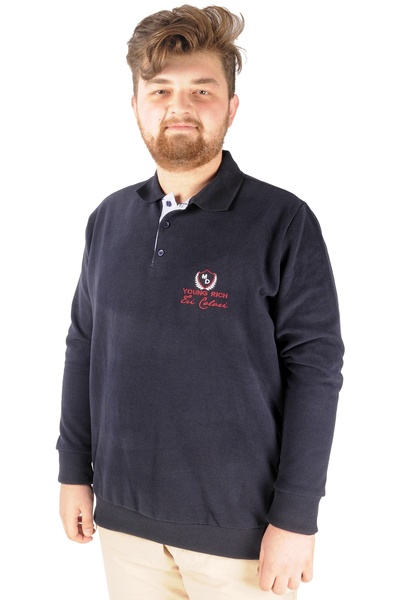 ModeXL Чоловіча футболка Mode Xl Selanik Young Rich 20444 темно-синього кольору