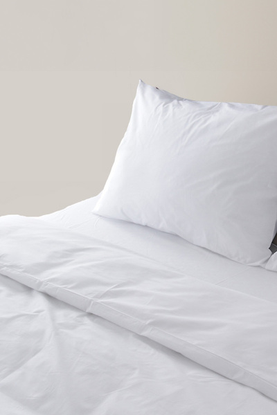 Sleeptown Celia Cotton Luxury Washable Seasonal Hotel Duvet Cover Double Duvet Cover - White