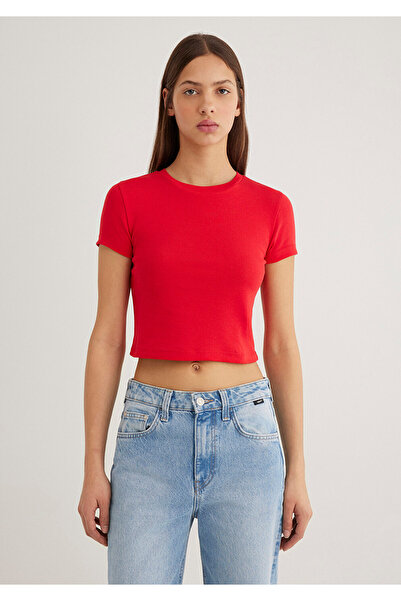 Mavi Red Basic T-Shirt Crop / Short Cut 1600814 -70467
