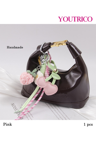 Youtrico سلسلة مفاتيح مضفرة فاخرة - حقيبة يدوية عتيقة مع حبل (قطعة واحدة)