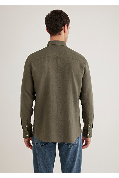 Mavi Χακί λινό πουκάμισο Slim Fit 0211466 -71546