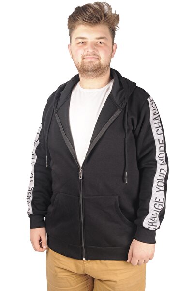 ModeXL Чоловічий світшот з капюшоном Pieced Arm - Mode XL, чорний 21515