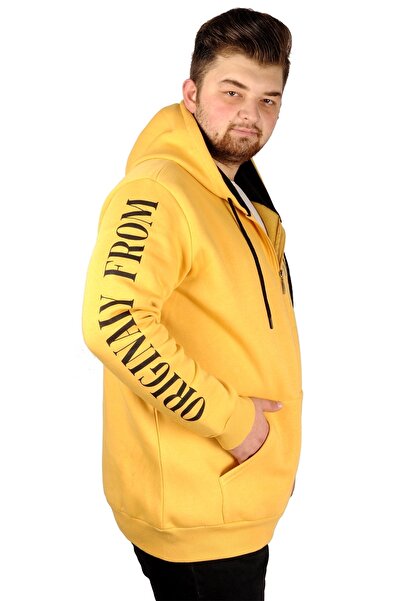 ModeXL Ανδρικό φούτερ με κουκούλα 1919ny 21516 Μαύρο