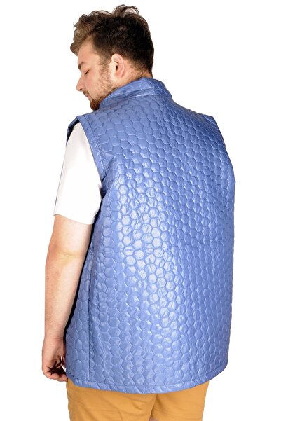 ModeXL Mode Xl Великий розмір Чоловічий жилет Basic Hexagon 21601 Індіго