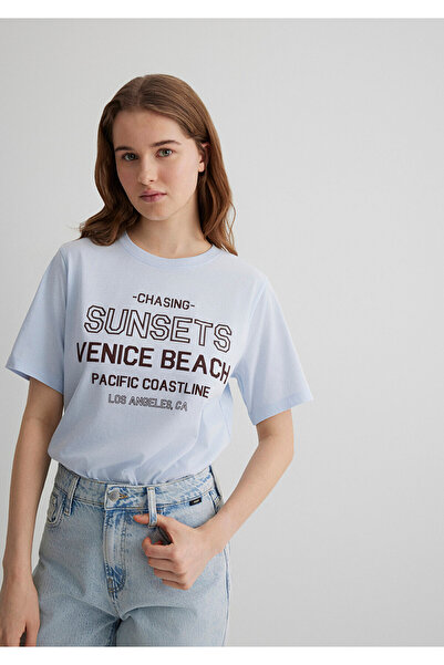 Mavi Tricou albastru imprimat Regular Fit 1613182 -89201