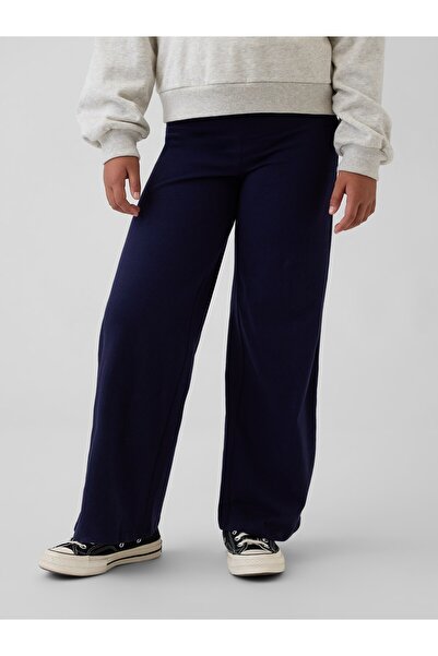 GAP Kız Çocuk Lacivert Wide-Leg Foldover Leggings Tayt