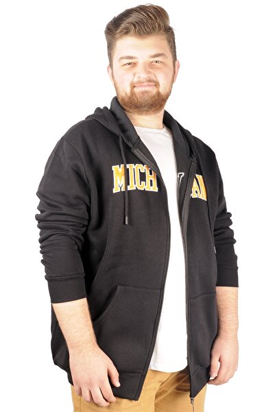 ModeXL Mode Xl Чоловічий світшот з капюшоном Michigan 21519 Чорний