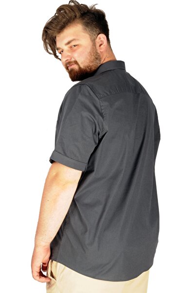 ModeXL Mode Xl Ανδρικό Κλασικό Πουκάμισο Lycra 20352 Smoked