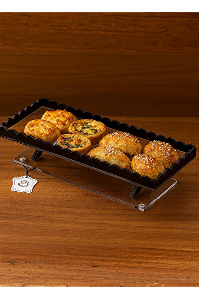 ALQANNAS صحون تقديم اكرلك بقاعده مقاس وسط ذات جودة عاليه جدا