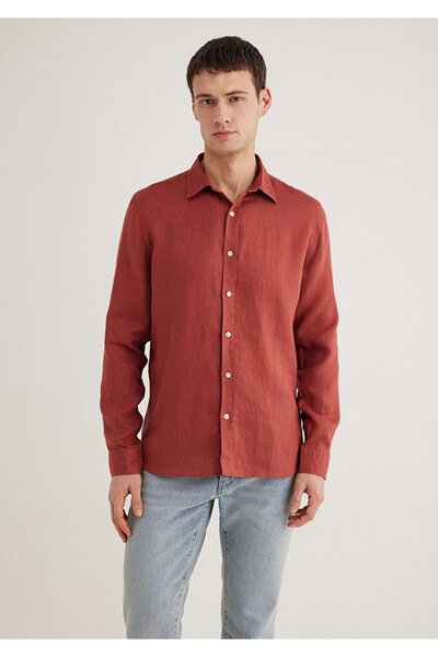 Mavi Red Linen Shirt Slim Fit / Slim Fit 0211466-71100