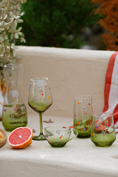 Rakle 4 Piç Jardin Soft Drink Glass Set 470 Cc