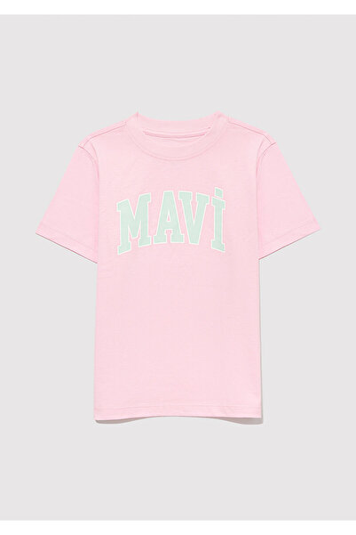 Mavi Koszulka z nadrukiem z logo w kolorze różowym, regularny krój / normalny krój 7610109-86953