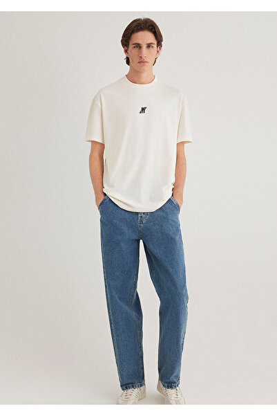 Mavi Graues T-Shirt mit Pro-Logo, lockere Passform / lockere, entspannte Passform 0612745 -70057