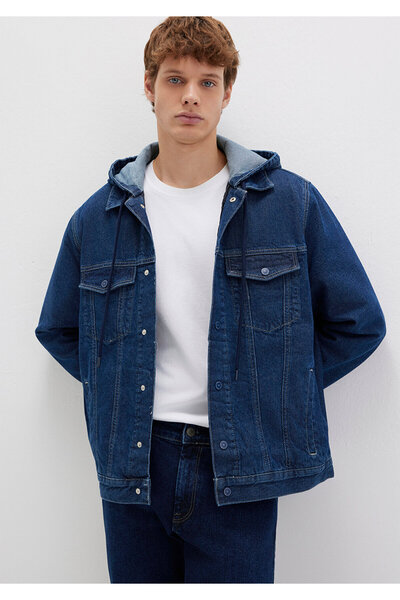 Mavi Eddie College Σκούρο Μπλε Τζιν Μπουφάν 0110411-88556