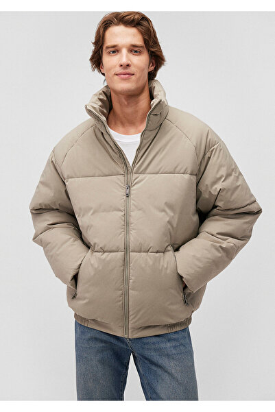 Mavi Stand Collar Beige Puffer Jacket 0110399 -87213