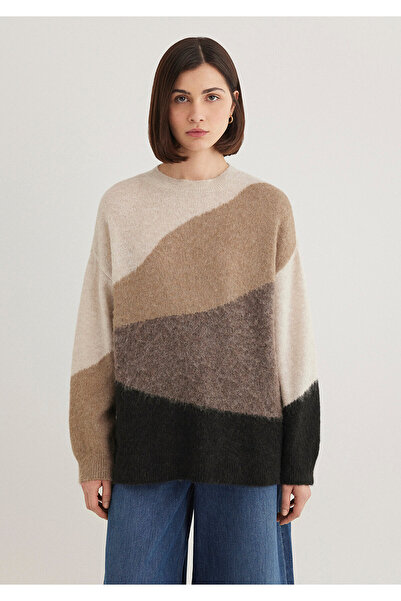 Mavi Πουλόβερ Crew Neck Brown Loose Fit / Χαλαρή χαλαρή εφαρμογή 1710562 -86749