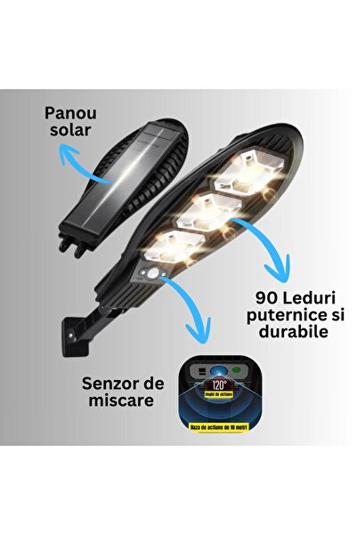 OEM Solar lamp 90 LED COB, Motion sensor, 3 lighting modes, Outdoor IP65 – No cables
