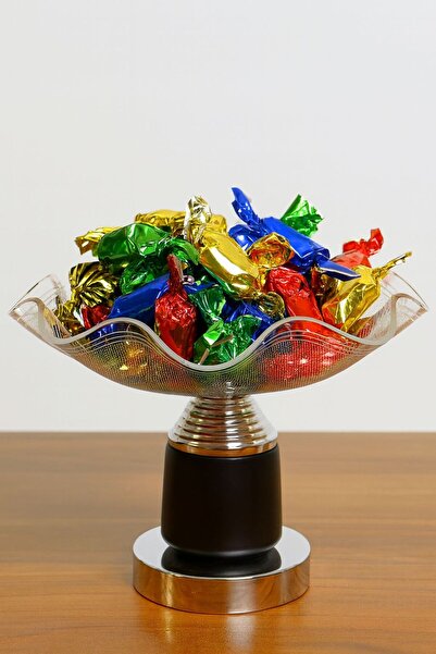 ALQANNAS حامل حلوى أكريليك متوسط الحجم بقاعدة متينة