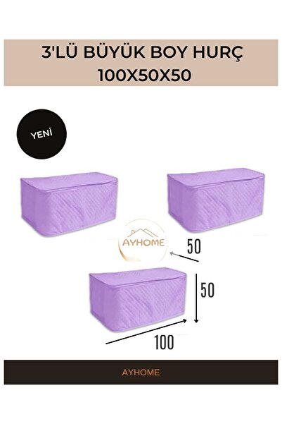 AYHOME 3 Lü Hurç Set Çok Amaçlı Saklama Kutusu Kumaş Hurç Organizer Kazak Elb...