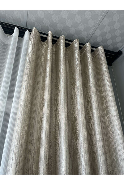 PERDEYERİ S Pile Bade Jacquard 1/3 Cortina de podea cu un singur strat UN SOAR