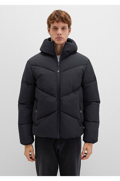 Mavi Hooded Black Puffer Coat 0110360 -900