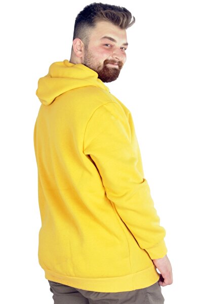 ModeXL Mode Xl Ανδρικό φούτερ με κουκούλα Pocket Basic 20562 Mustard