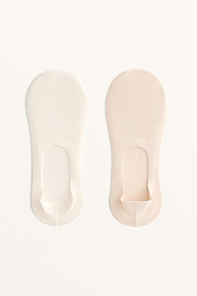 Oysho 2 pairs of high cut cotton blend invisible socks