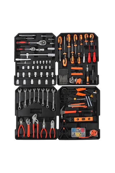 Auto King 187-Piece Professional Tool Set with Combination Wrenches and Storage Case 43151