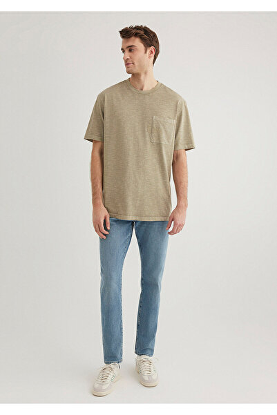 Mavi Printed Beige T-Shirt Loose Fit / Loose Relaxed Cut 0612402 -70360