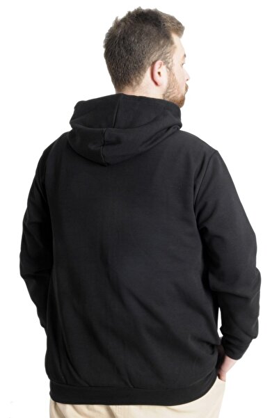 ModeXL Mode Xl Ανδρική ζακέτα με κουκούλα με φερμουάρ Steel Interlock 21600 Μαύρο