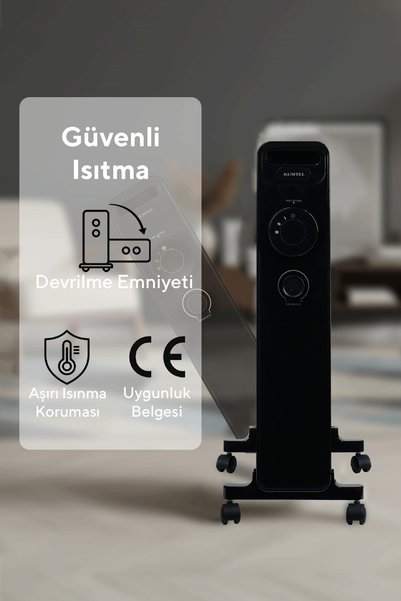 KUMTEL 11 Dilim Siyah Yağlı Radyatör KUM1230S