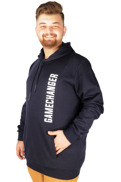 ModeXL Мода Xl Erkek Світшот з капюшоном Stellock Gamechanger 21507 Lacivert