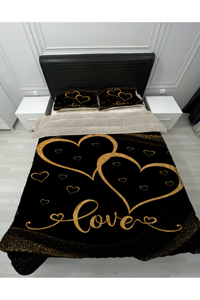 yok yok evim eve dair her şey Welsoft Pofuduk Çift Taraflı LOVE KALPLİ Desenl...