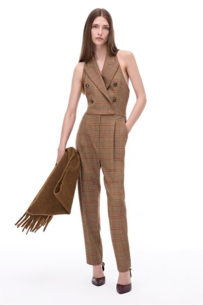 Perspective Alyones Regular Fit Plaid Jacket Collar Multicolor Overalls