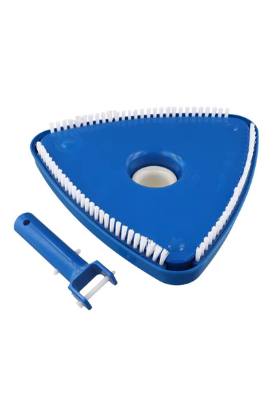 Choice رأس مكنسة حمام سباحة مثلث الشكل من الفينيل باللون الأزرق، مكنسة حمام س...