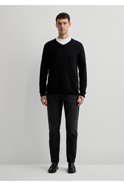 Mavi Кашеміровий чорний светр Slim Fit / вузький крій 0710188-900