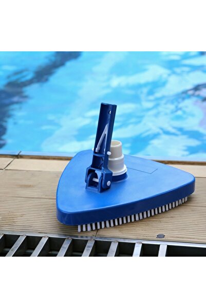 Choice رأس مكنسة حمام سباحة مثلث الشكل من الفينيل باللون الأزرق، مكنسة حمام س...