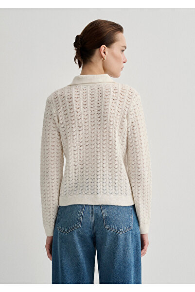 Mavi Pulover Ecru cu gât polo Regular Fit / Regular Fit 1710559 -70057