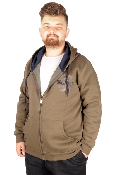 ModeXL Mode Xl Чоловічий світшот з капюшоном 2008 Brooklyn 21511 Хакі