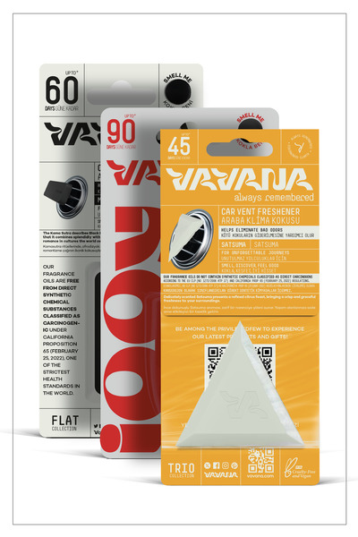 VAVANA Araba Klima Kokusu, Oto Kokusu, Trio, Jooy, Flat 3'lü Set - Satsuma - ...